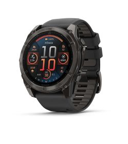 Garmin FENIX 8 - 51 MM, AMOLED, SAPPHIRE CARBON GRAY DLC TITANIUM WITH BLACK/PEBBLE GRAY SILICONE