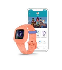 Garmin VIVOFIT JR. 3, PEACH LEOPARD